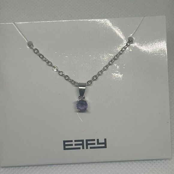 Effy Silver and Purple Gemstone Necklace - Picture 1 of 3